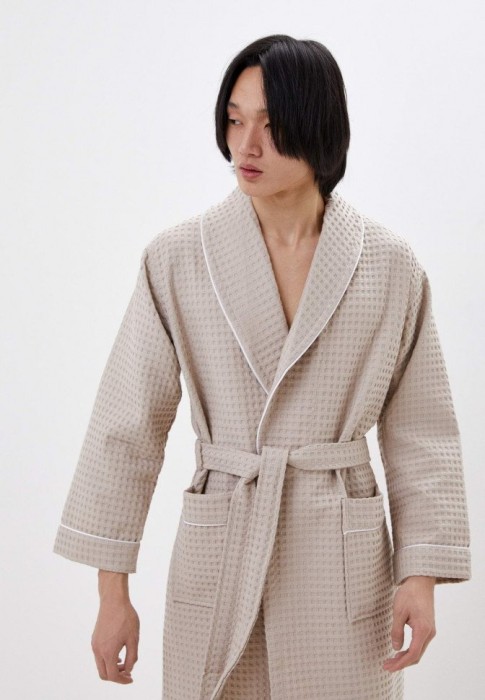 Герман (беж) XL Халат вафельный