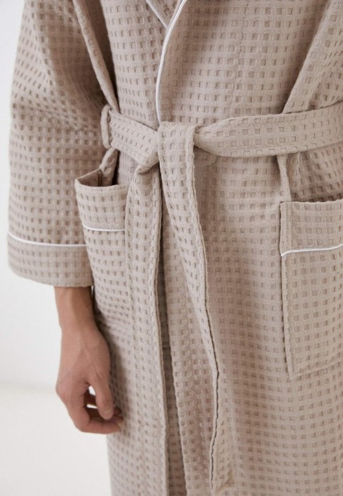 Герман (беж) XL Халат вафельный