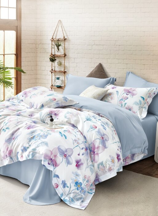 Комплект постельного белья Tencel 1,5 спальный TT4-153 код1335