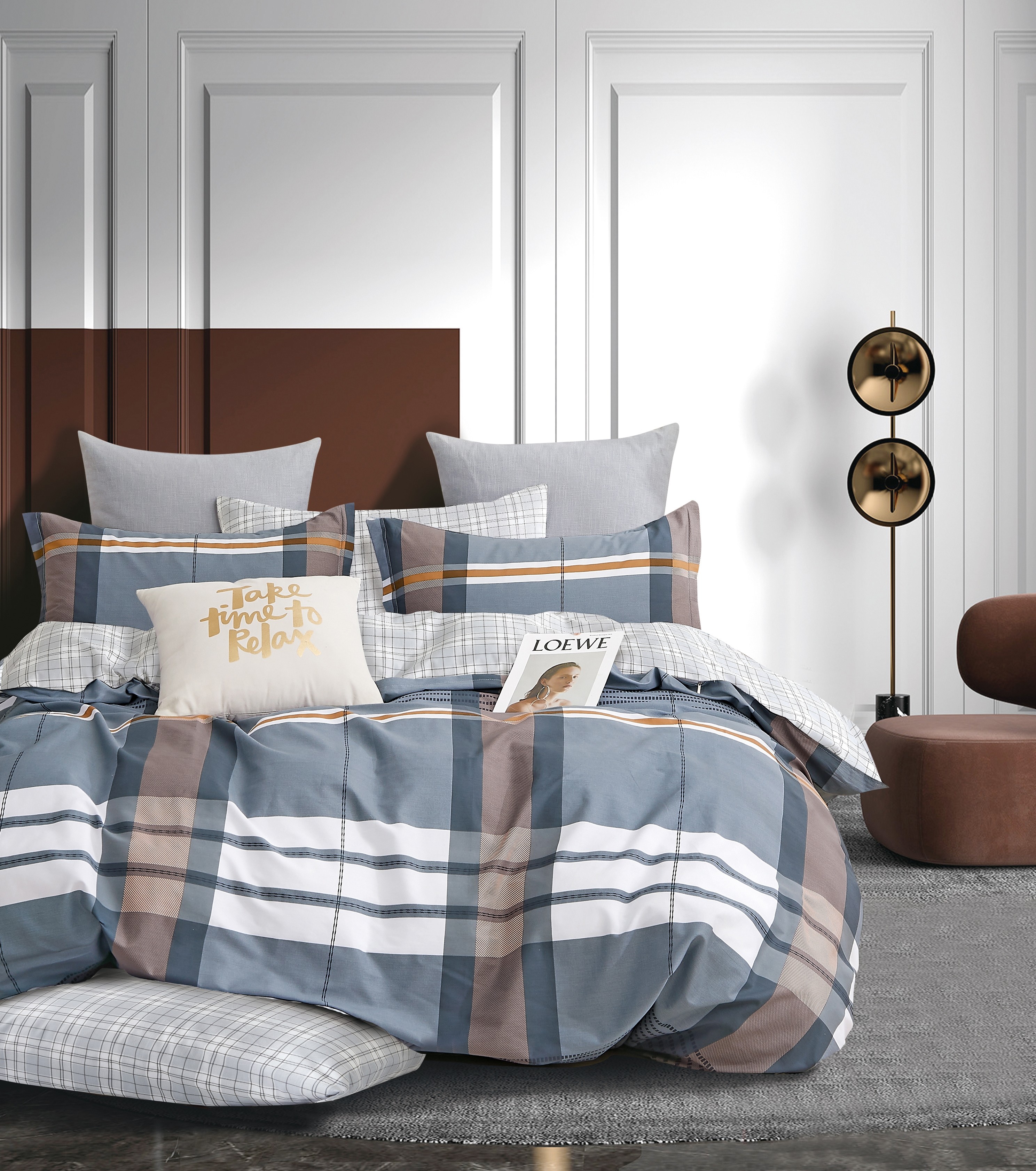 Постельное белье Twill евро 2 наволочки в ПВХ TPIG3-1958 КОД1171